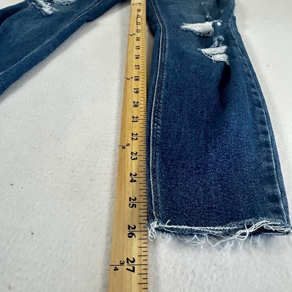 Old Navy Rockstar Super Skinny‎ Jeans Womens 8 Med Wash Distressed Ripped Denim - Picture 4 of 12